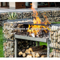 Dekorationsgarten Gabion mit Feuerstellen